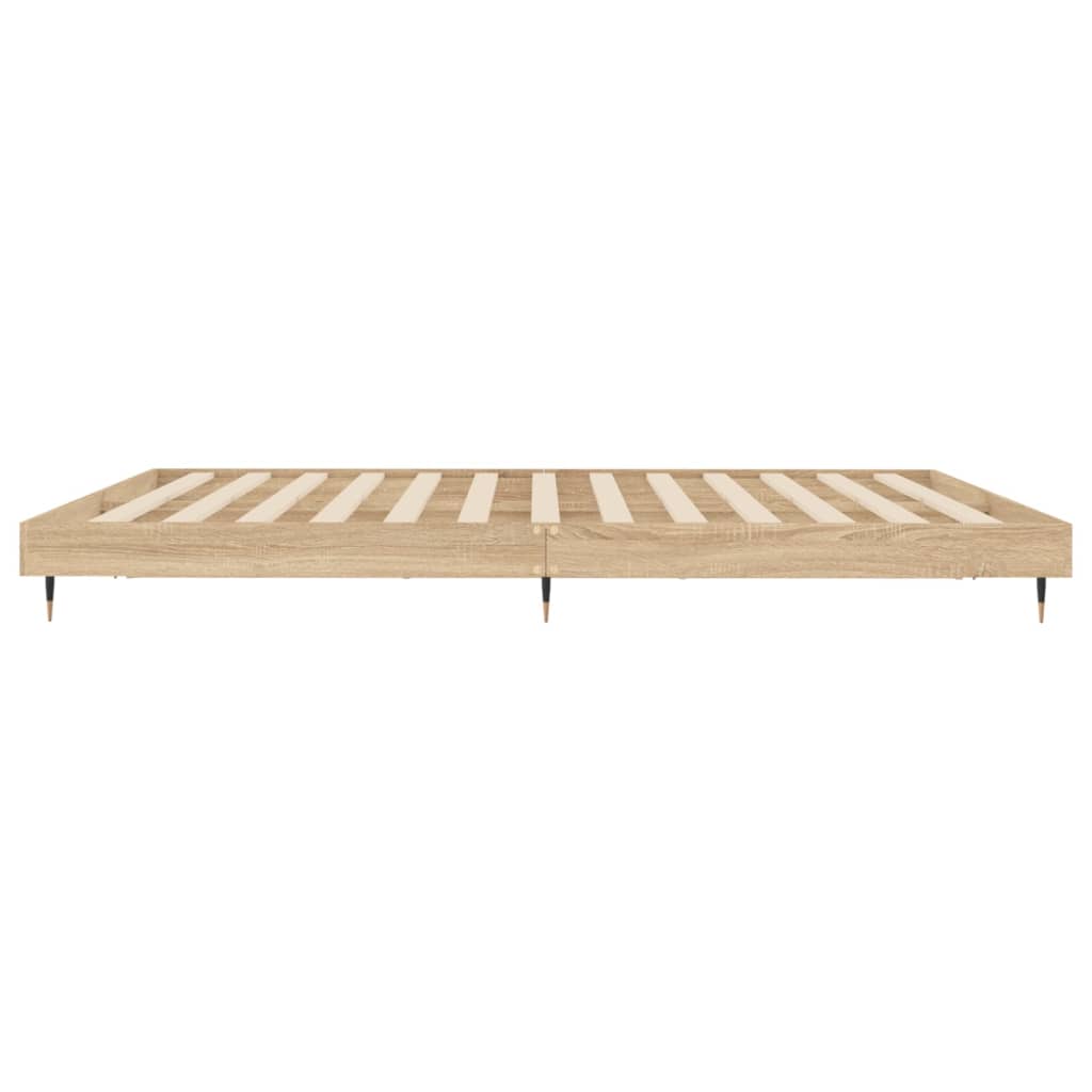 Cadre de lit sans matelas chêne sonoma 150x200 cm