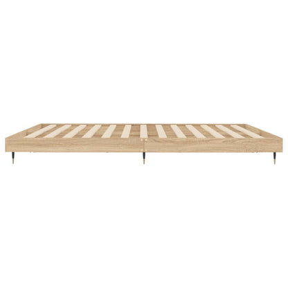 Cadre de lit sans matelas chêne sonoma 150x200 cm