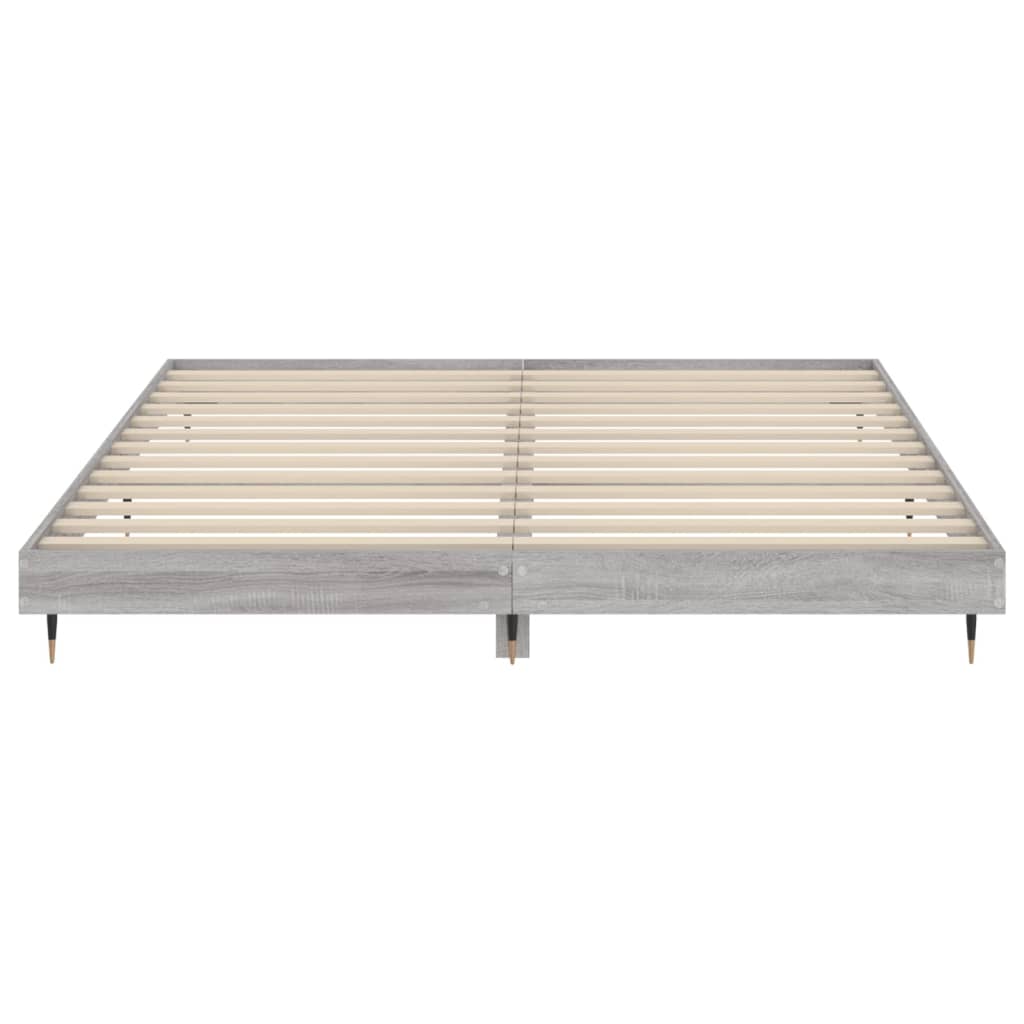 Cadre de lit sans matelas sonoma gris 140x200 cm