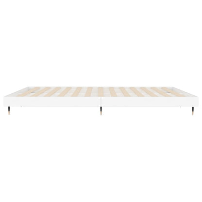 Cadre de lit sans matelas blanc 120x200 cm bois ingénierie