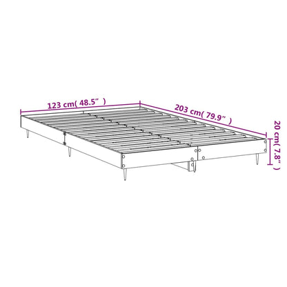 Cadre de lit sans matelas blanc brillant 120x200 cm