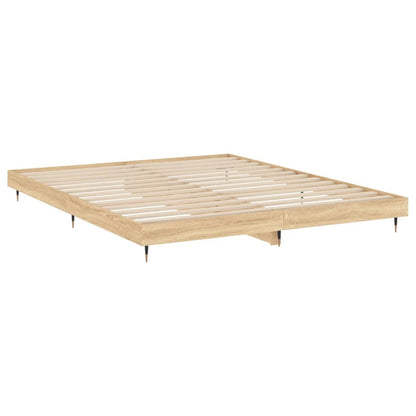 Cadre de lit sans matelas chêne sonoma 120x200 cm