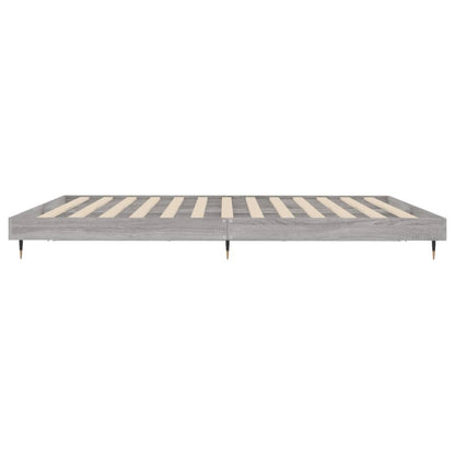 Cadre de lit sans matelas sonoma gris 120x200cm bois ingénierie