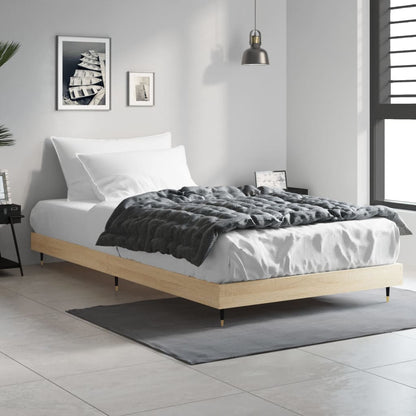 Cadre de lit sans matelas chêne sonoma 100x200 cm