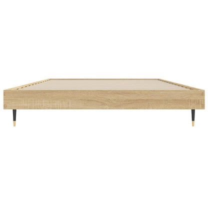 Cadre de lit sans matelas chêne sonoma 100x200 cm