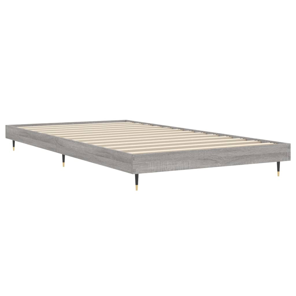 Cadre de lit sans matelas sonoma gris 100x200 cm