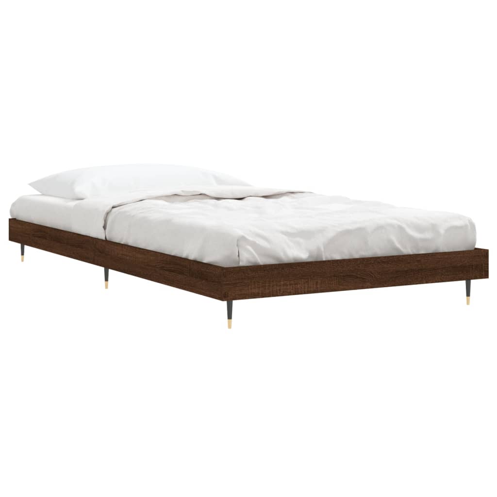 Cadre de lit sans matelas chêne marron 100x200 cm