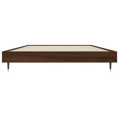 Cadre de lit sans matelas chêne marron 100x200 cm