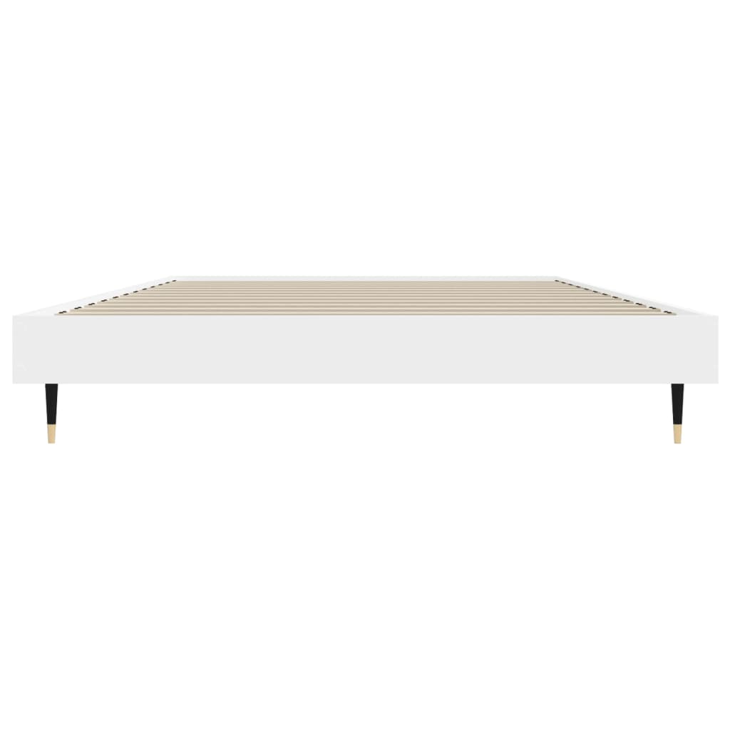 Cadre de lit sans matelas blanc 90x200 cm bois d'ingénierie