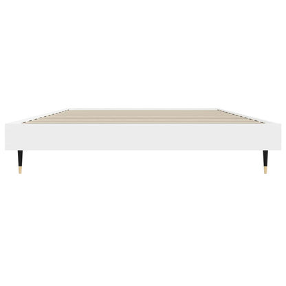 Cadre de lit sans matelas blanc 90x200 cm bois d'ingénierie