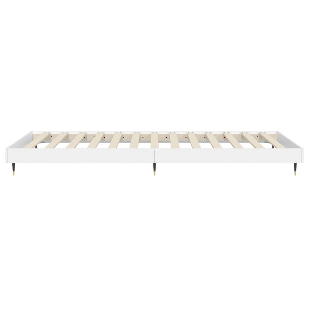 Cadre de lit sans matelas blanc 90x200 cm bois d'ingénierie