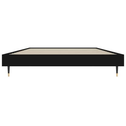 Cadre de lit sans matelas noir 90x200 cm bois d'ingénierie