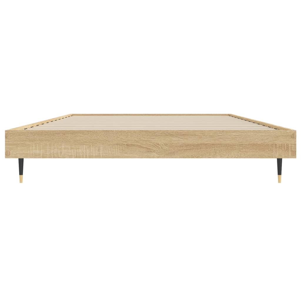 Cadre de lit sans matelas chêne sonoma 90x200 cm