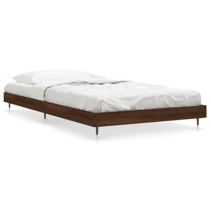 Cadre de lit sans matelas chêne marron 90x200cm bois ingénierie