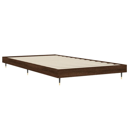 Cadre de lit sans matelas chêne marron 90x200cm bois ingénierie