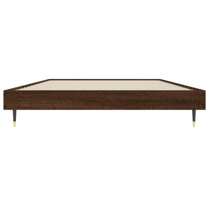 Cadre de lit sans matelas chêne marron 90x200cm bois ingénierie