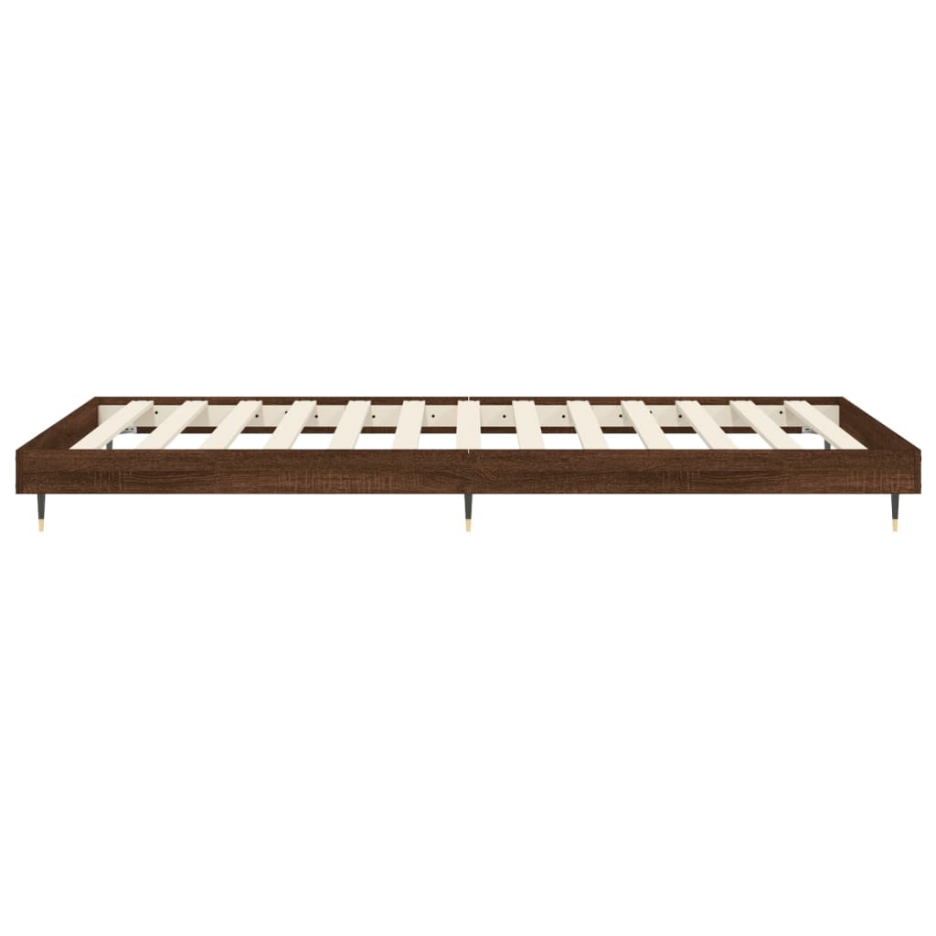 Cadre de lit sans matelas chêne marron 90x200cm bois ingénierie