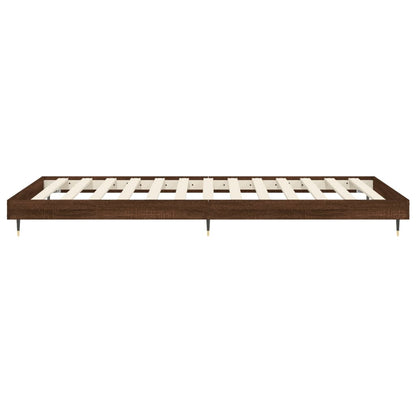 Cadre de lit sans matelas chêne marron 90x200cm bois ingénierie