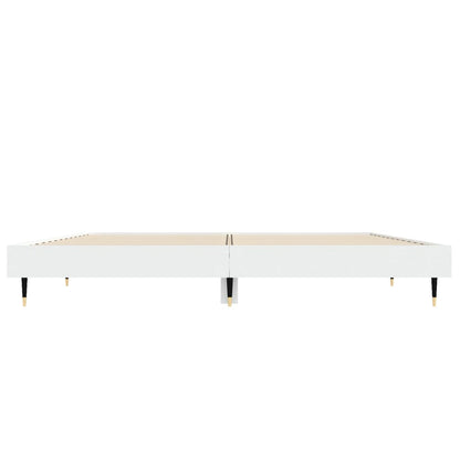 Cadre de lit sans matelas blanc 140x190 cm bois d'ingénierie