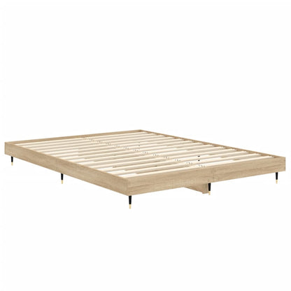 Cadre de lit sans matelas chêne sonoma 135x190 cm