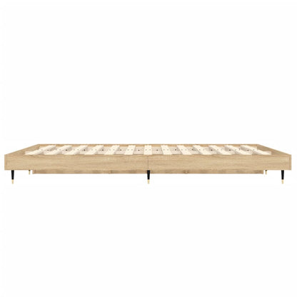 Cadre de lit sans matelas chêne sonoma 135x190 cm