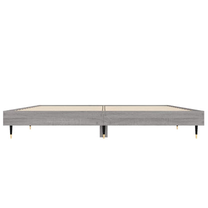 Cadre de lit sans matelas sonoma gris 135x190 cm