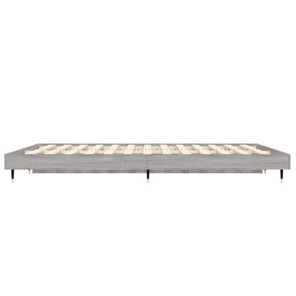 Cadre de lit sans matelas sonoma gris 135x190 cm