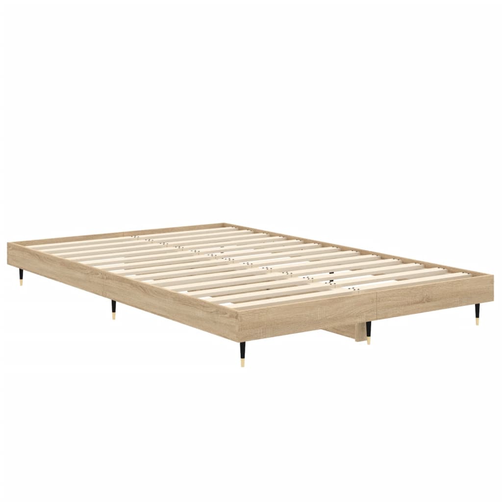 Cadre de lit sans matelas chêne sonoma 120x190 cm