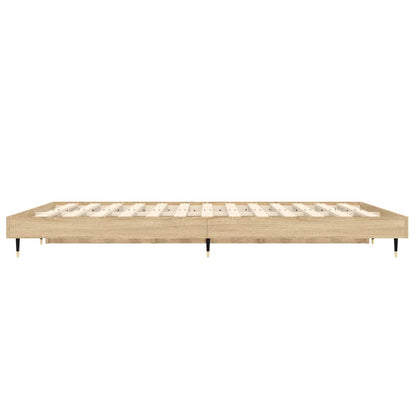 Cadre de lit sans matelas chêne sonoma 120x190 cm