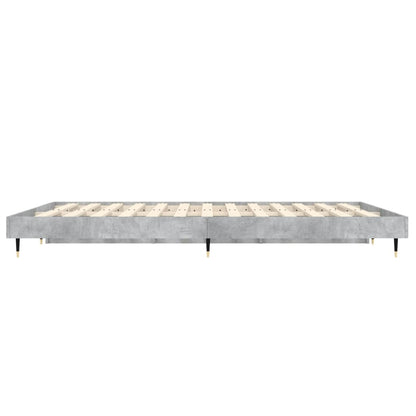 Cadre de lit sans matelas gris béton 120x190 cm