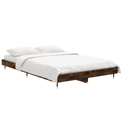 Cadre de lit sans matelas chêne fumé 120x190 cm bois ingénierie