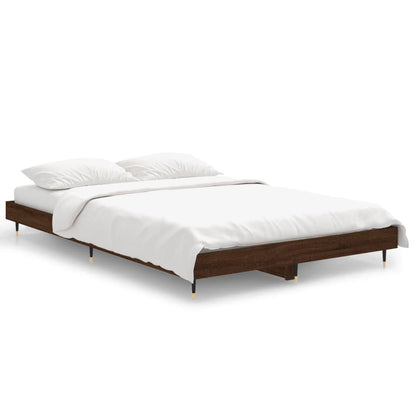 Cadre de lit sans matelas chêne marron 120x190 cm