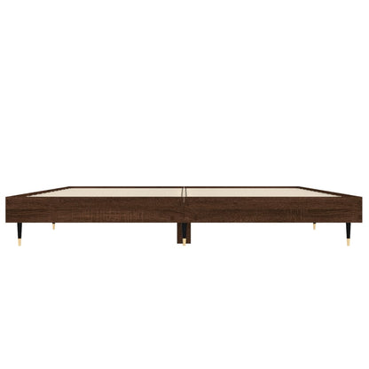 Cadre de lit sans matelas chêne marron 120x190 cm