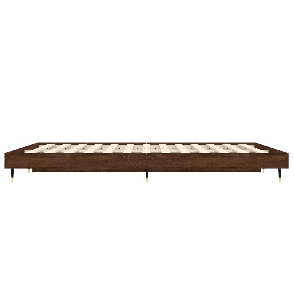 Cadre de lit sans matelas chêne marron 120x190 cm