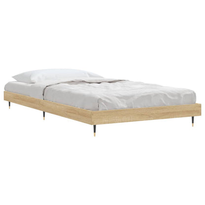 Cadre de lit sans matelas chêne sonoma 90x190 cm