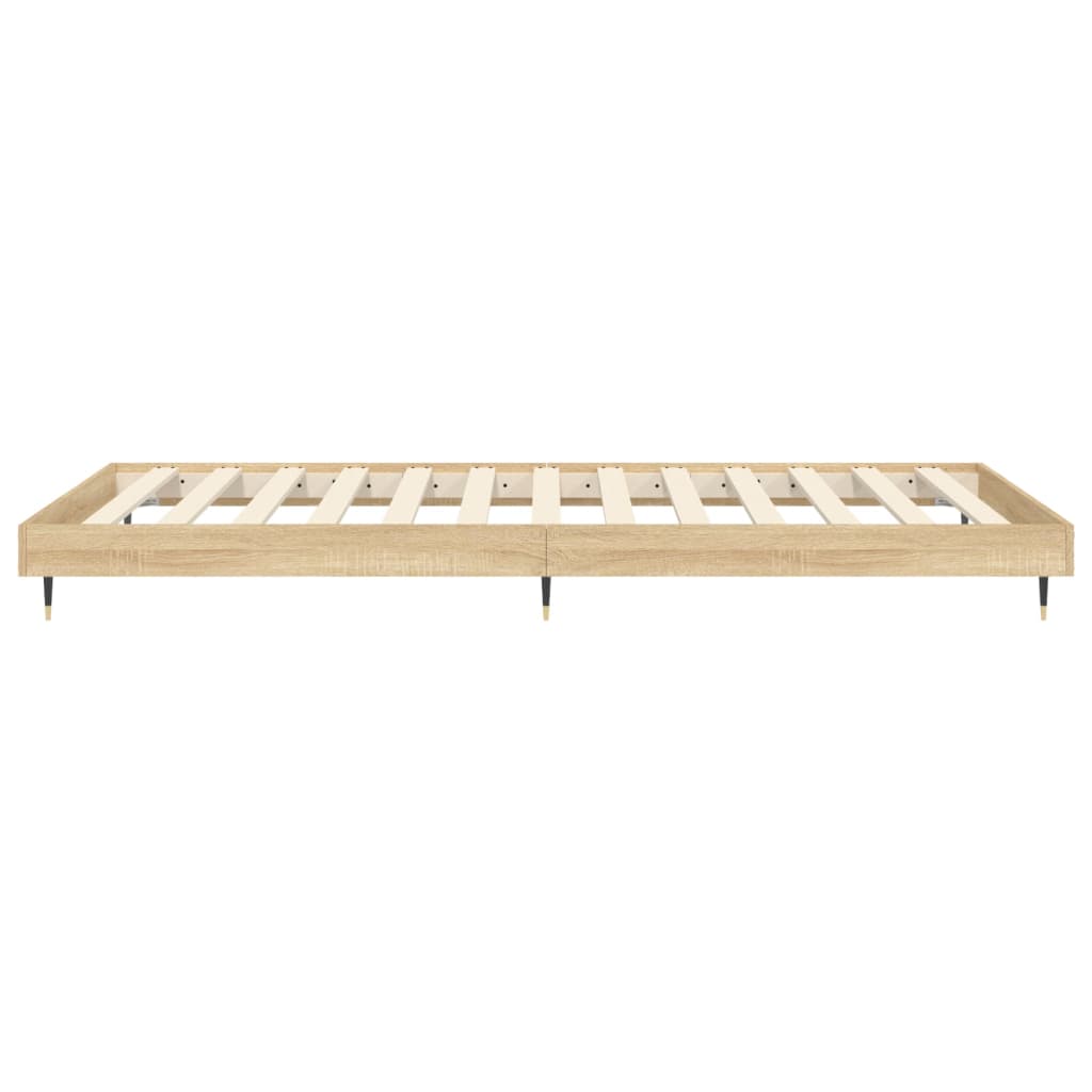 Cadre de lit sans matelas chêne sonoma 90x190 cm