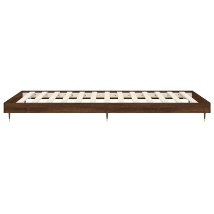 Cadre de lit sans matelas chêne marron 90x190cm bois ingénierie