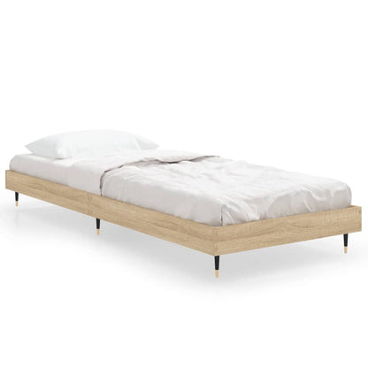 Cadre de lit sans matelas chêne sonoma 75x190 cm