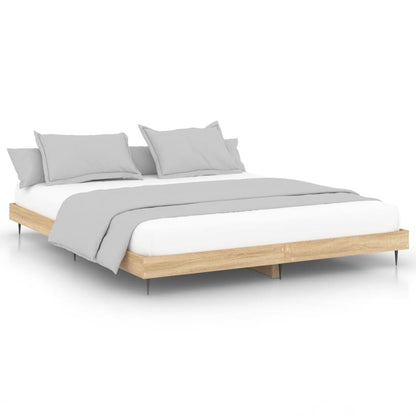 Cadre de lit sans matelas chêne sonoma 200x200 cm