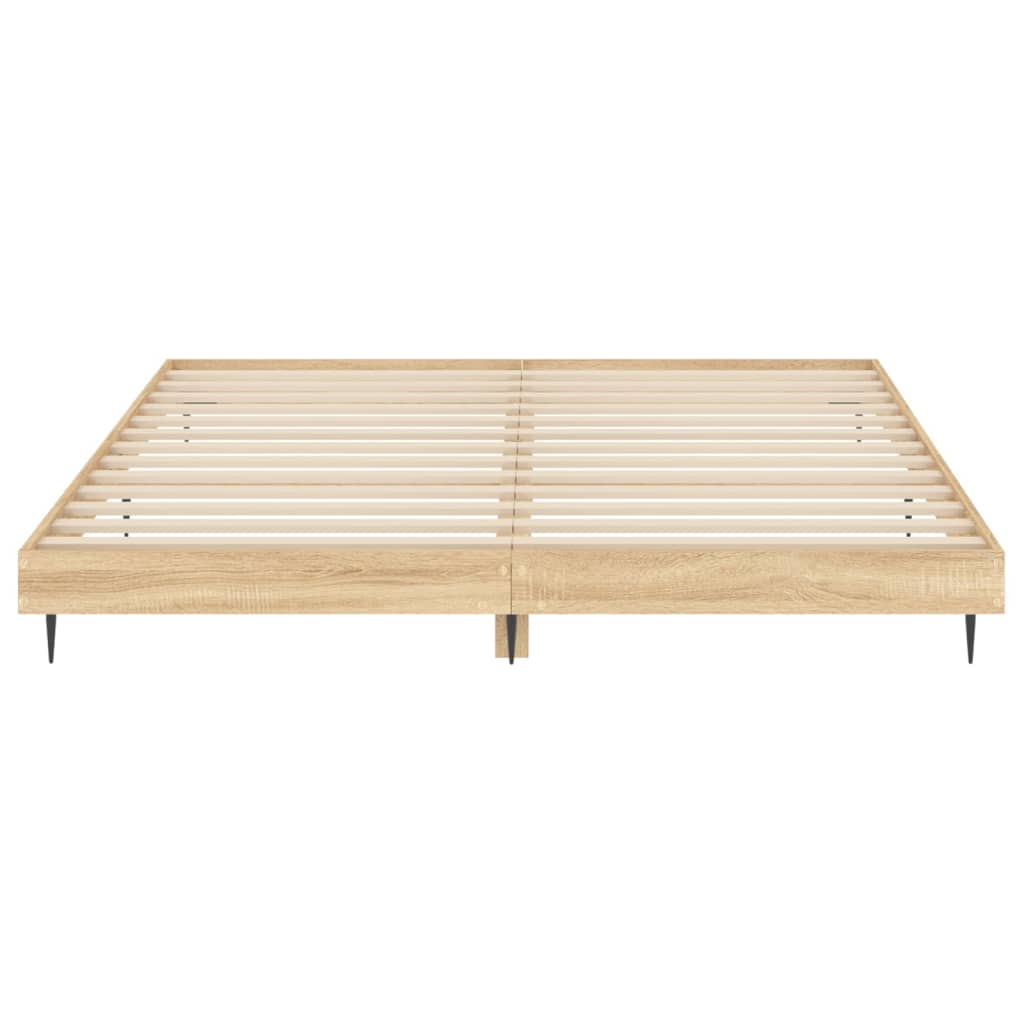 Cadre de lit sans matelas chêne sonoma 200x200 cm