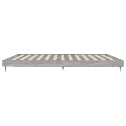 Cadre de lit sans matelas sonoma gris 200x200 cm