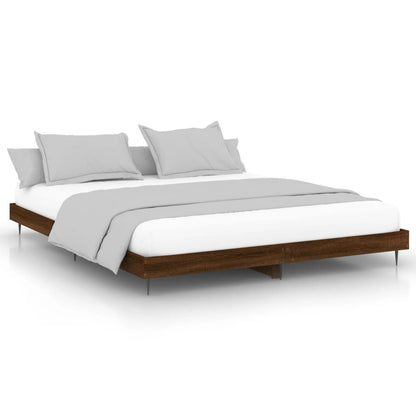 Cadre de lit sans matelas chêne marron 200x200 cm