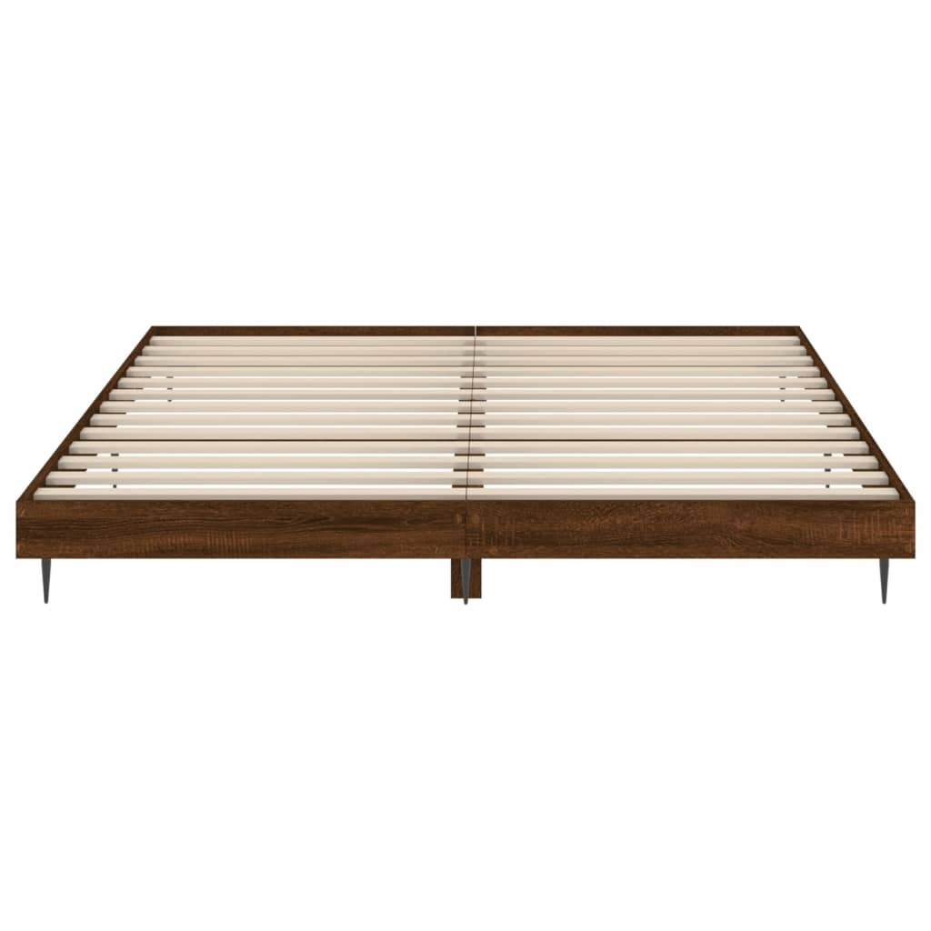 Cadre de lit sans matelas chêne marron 200x200 cm