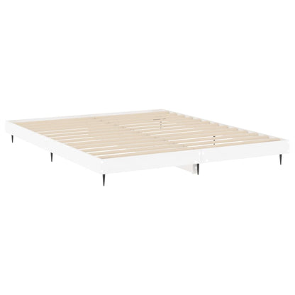 Cadre de lit sans matelas blanc 180x200 cm bois d'ingénierie