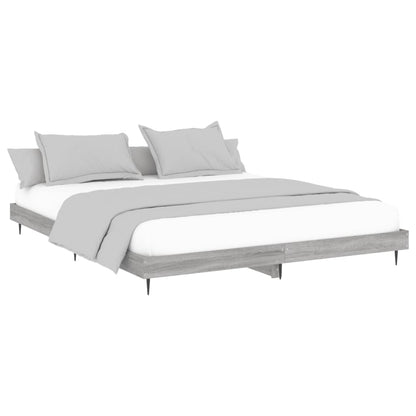 Cadre de lit sans matelas sonoma gris 180x200 cm