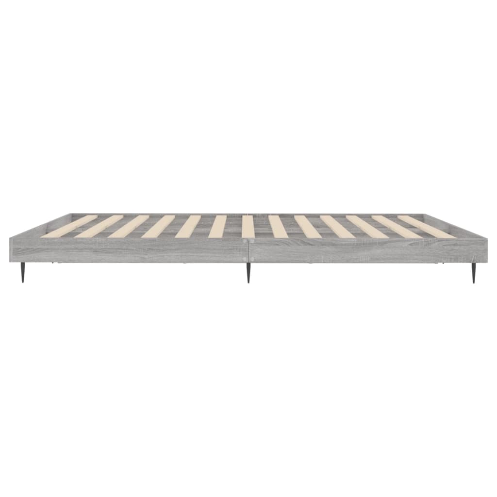 Cadre de lit sans matelas sonoma gris 180x200 cm