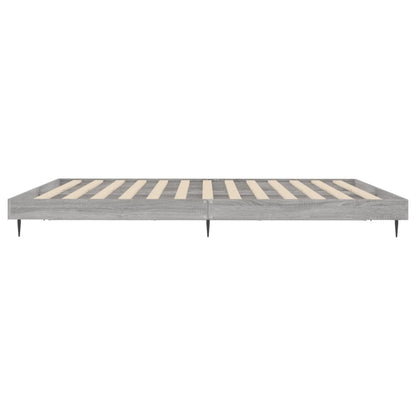 Cadre de lit sans matelas sonoma gris 180x200 cm