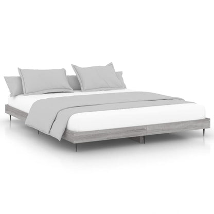 Cadre de lit sans matelas sonoma gris 140x200 cm