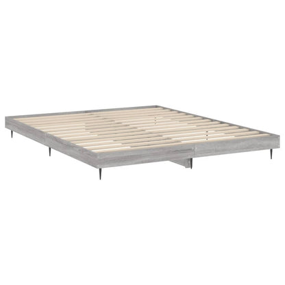 Cadre de lit sans matelas sonoma gris 140x200 cm