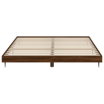 Cadre de lit sans matelas chêne marron 120x200 cm